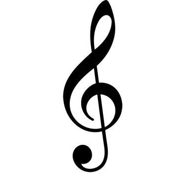 G-nøgle musik sticker - TenStickers