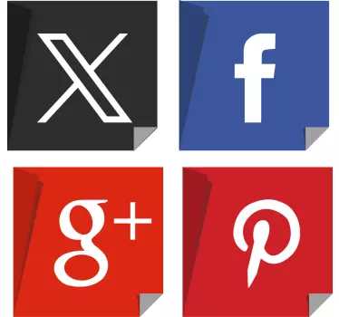 Klistermærke til sociale medier - TenStickers