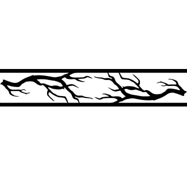 Monocolor trægrene grænser klistermærker - TenStickers