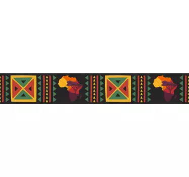 Kantbånd klistermærke afrikanske stammemønstre - TenStickers
