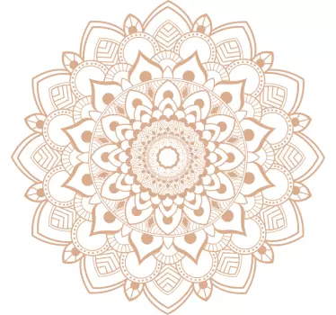 Flødefarvet mandala tapet klistermærker - TenStickers