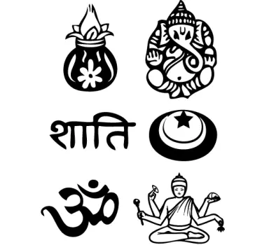 Hinduistiske symboler mærkater - TenStickers