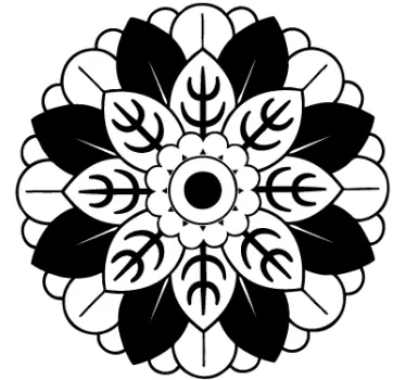 Blomter mandala sticker - TenStickers