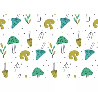 Levende svampemotiv folie til møbler - TenStickers