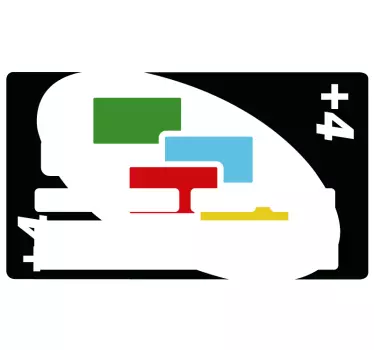 Kreditkort klistermærke farverig kortskabelse - TenStickers