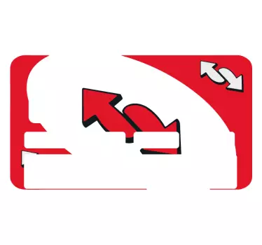 Uno rødt kortspil bankkortoverførsel - TenStickers