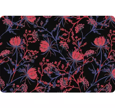 Blomsterprintet omslag klistermærke til bærbar - TenStickers