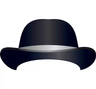 Bowler hat væg klistermærke - TenStickers