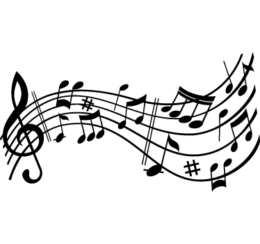 Musikalsk score symfoni vægklistermærke - TenStickers