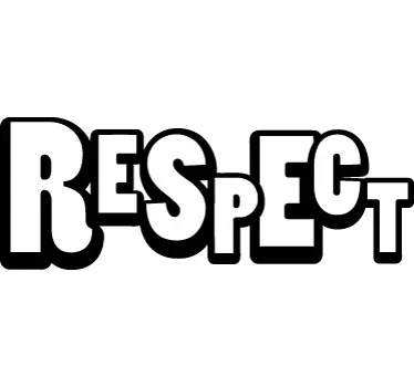 Respekter tekst klistermærke - TenStickers