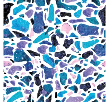 Design af blå mosaikfliser Fliser - TenStickers