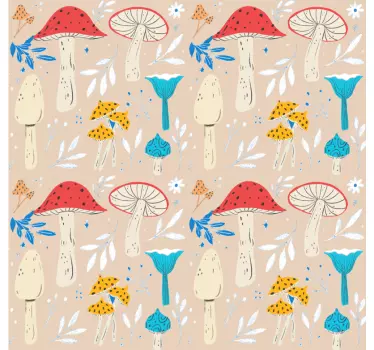 Livligt svampekoncept folie til møbler - TenStickers