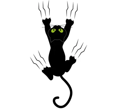 Kat på væggen børns klistermærke - TenStickers