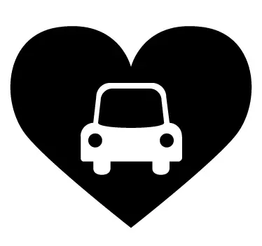 Hjerte bil klistermærke - TenStickers