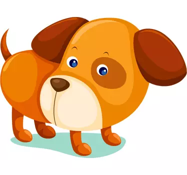 Wallstickers Hund hvalp - TenStickers