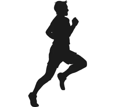 Olympic runner silhouette wall sticker - TenStickers