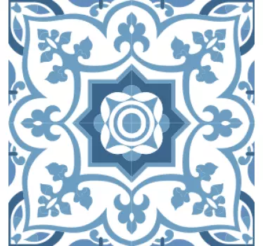 Traditionel vintage portugisisk blå fliser fliseoverførsel - TenStickers