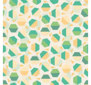 Farverige hexagon fliser mønster vinyl overførsel - TenStickers