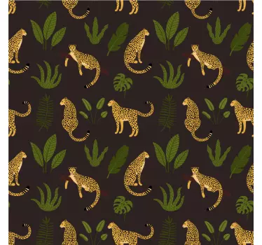 Folie til møbler med leopardblad motiv - TenStickers