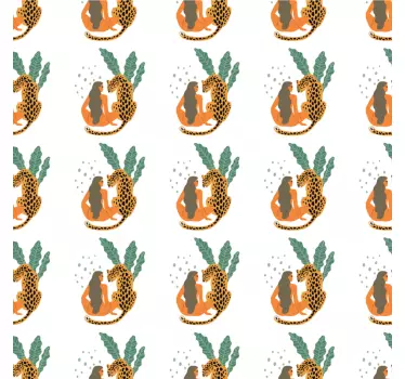 Folie til møbler leopard plant scene - TenStickers