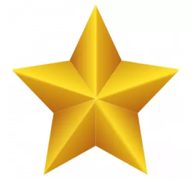 Golden star fliseoverførsel - TenStickers