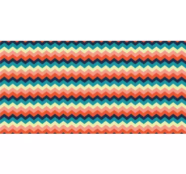 Multifarvet zig zag design mærkater til møbler - TenStickers