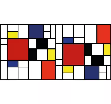 Geometriske farveblokke folie til møbler - TenStickers