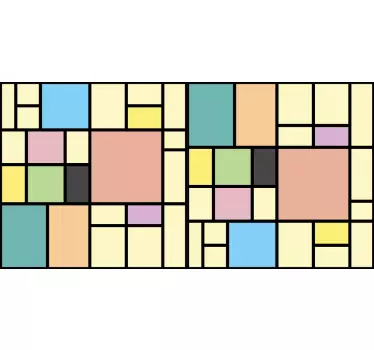 Geometriske farvesegmenter folie til møbler - TenStickers