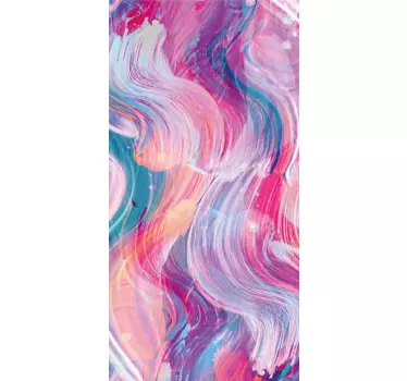 Farverige oliemalingstryk iphone -mærkat - TenStickers