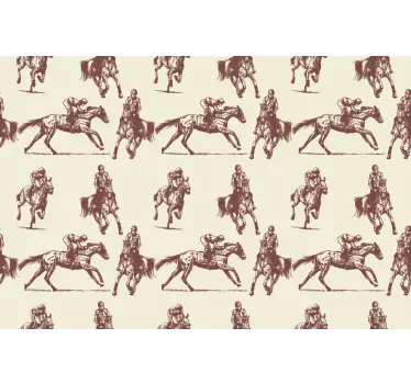 Motiv med ryttermønster folie til møbler - TenStickers