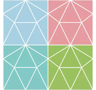 Farverigt geometrisk mønster folie til møbler - TenStickers