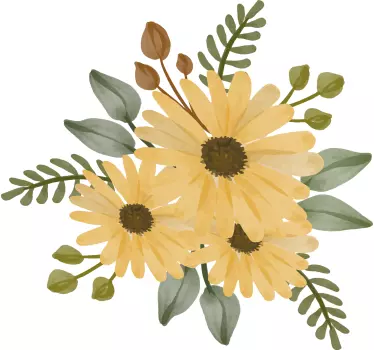Efterårsfarver solsikker wallsticker - TenStickers