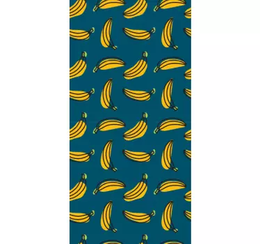 Gule bananer over en grå baggrund iphone -mærkat - TenStickers