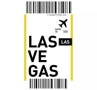 Flybillet til las vegas iphone -mærkat - TenStickers