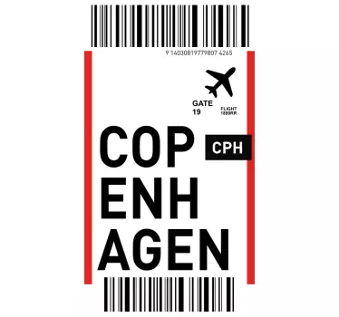 Flybillet til københavn samsung decals - TenStickers