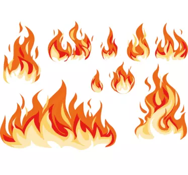 Wild fire illustration klistermærke til cykel - TenStickers