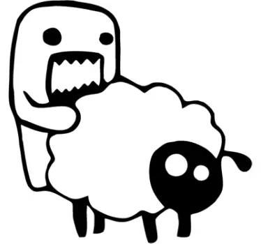 Monster og får sticker til bil - TenStickers