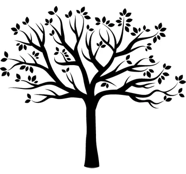 Efterårs wallsticker silhuet træ - TenStickers