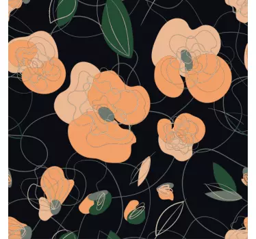 Flise klistermærke med botanisk inspireret tekstur - TenStickers