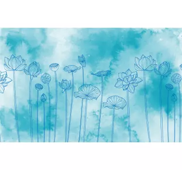 Elegant blomsterinspiration folie til møbler - TenStickers