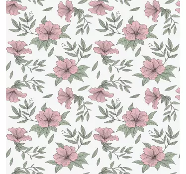 Blomstermønstret finish folie til møbler - TenStickers