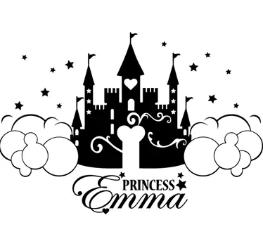 Prinsesse slot børne wallstickers - TenStickers