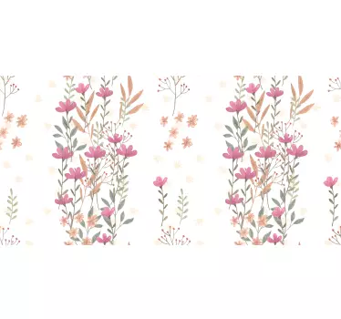 Blomsterelementkomposition folie til møbler - TenStickers