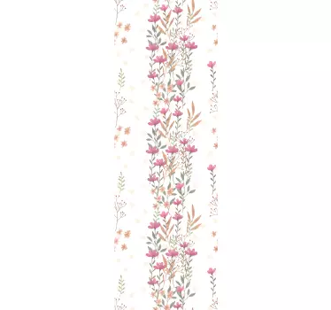 Botaniske høje blomster glas dør klistermærker - TenStickers