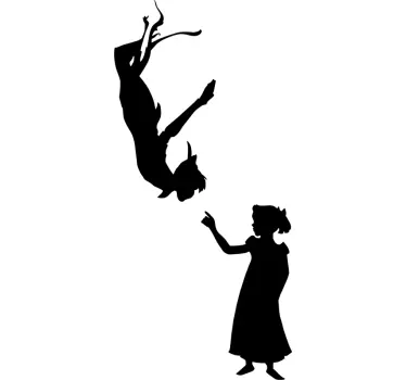 Wendy & peter pan vægklistermærke - TenStickers