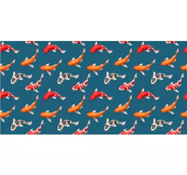 Folie til møbler med farverige koi fisk - TenStickers