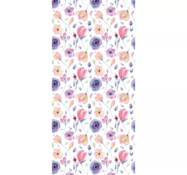 Blomstermønster folie til møbler - TenStickers