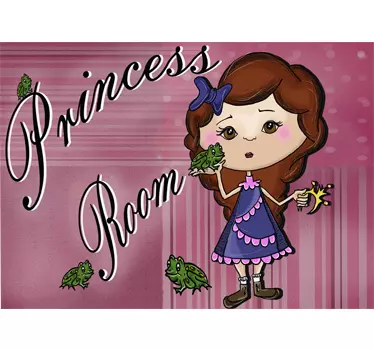 Prinsesse værelse illustration mærkat - TenStickers