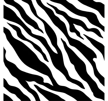 Sort og hvidt animal print zebra -mærkater til møbler - TenStickers