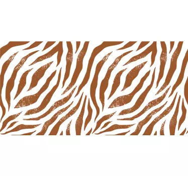 Brune zebra dyremærkater til møbler - TenStickers